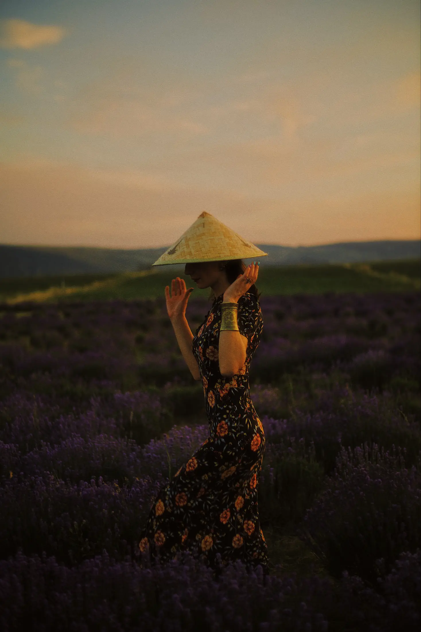 Portrait in a lavender field