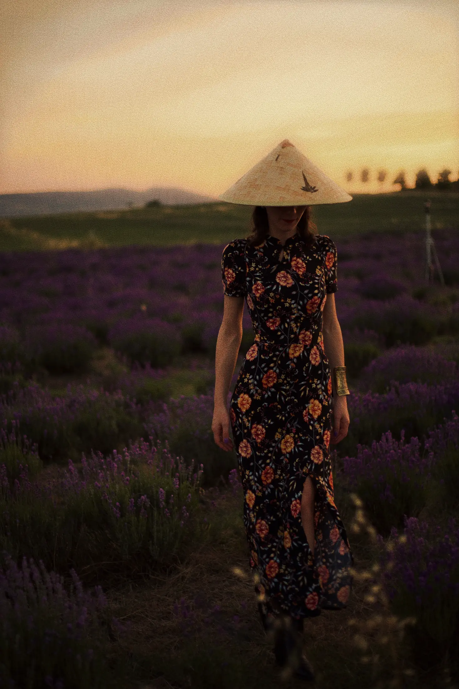 Fashion portrait at dusk